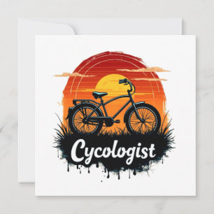 Tarjeta De Agradecimiento Cycologist Bike Adventure: Tee gráfico atardecer