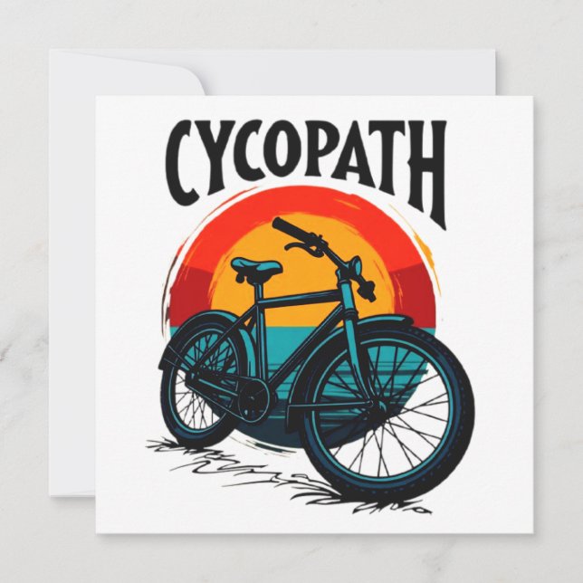 Tarjeta De Agradecimiento Cycopath: Bicicleta energética con té gráfico al a (Anverso)