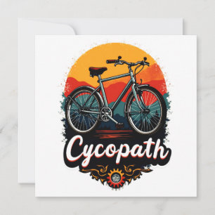 Tarjeta De Agradecimiento Cycopath: Bicicleta energética y gráfico de puesta
