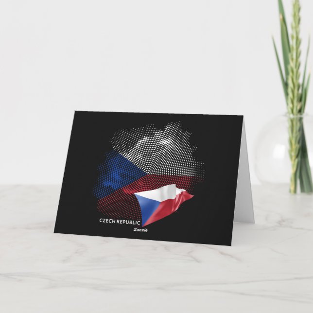 Tarjeta De Agradecimiento Czech Republic flag (Reverso)