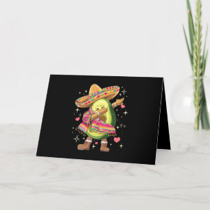 Tarjeta De Agradecimiento Dabbing Aguacate Cinco De Mayo Divertido Poncho Me