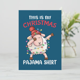 Tarjeta De Agradecimiento Dabbing Sheep Este Es Mi Navidad Pajama Xmas