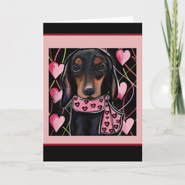 Tarjeta De Agradecimiento Dachshund (Anverso)