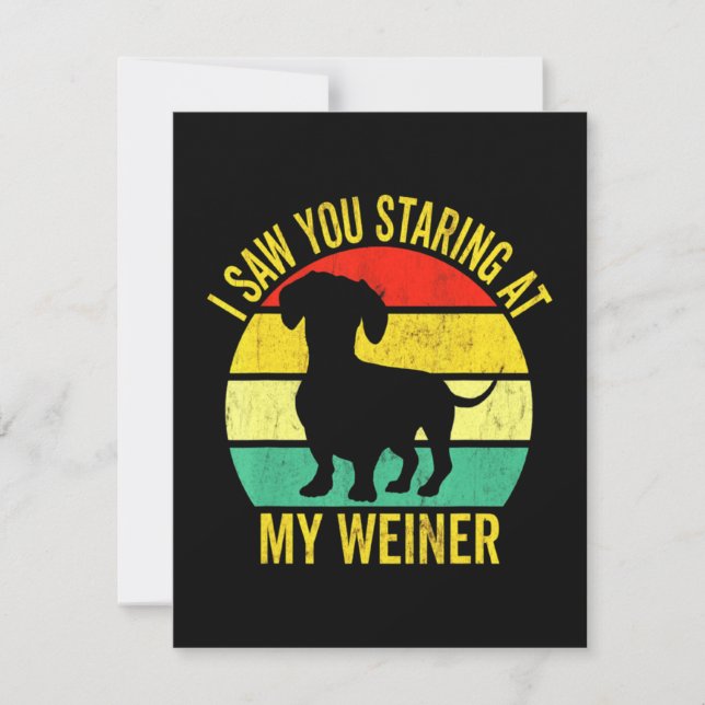 Tarjeta De Agradecimiento Dachshund Dad Men (Anverso)