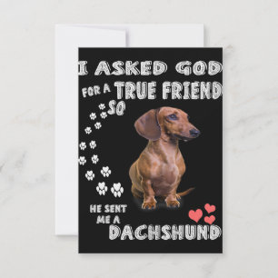 Tarjeta De Agradecimiento Dachshund Doxie Chicas regalos Dachshund Mamá