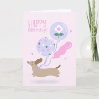 Tarjeta De Agradecimiento Dachshund Lover Happy Birthday Puppy Dog Animal 