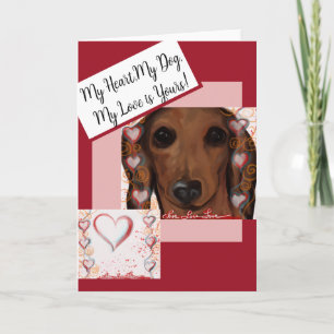 Tarjeta De Agradecimiento Dachshund rojo  