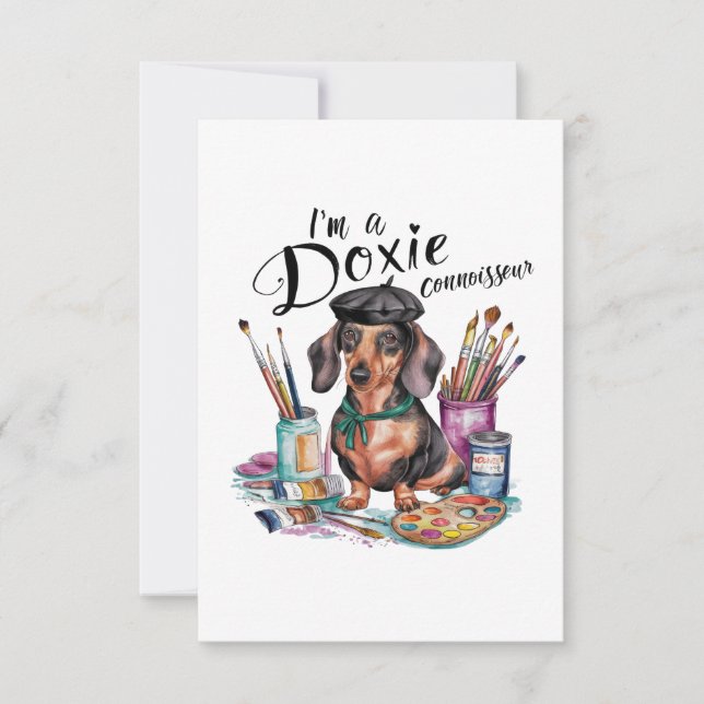 Tarjeta De Agradecimiento Dachshund soy un connoisseur de Doxie (Anverso)