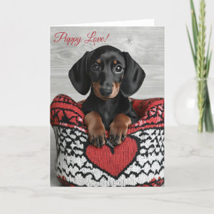 Tarjeta De Agradecimiento Dachshund Valentine Card