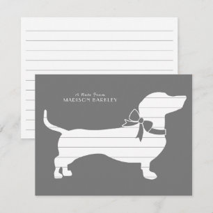 Tarjeta De Agradecimiento Dachshund Wiener Dog Puppy