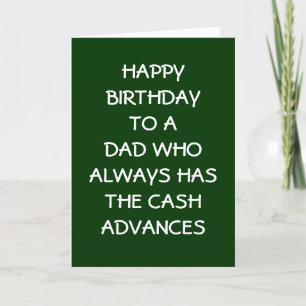 TARJETA DE AGRADECIMIENTO DAD BIRTHDAY=GRACIAS POR AVANCES EN EFECTIVO