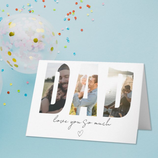 Tarjeta De Agradecimiento DAD Photo Collage Card – Custom Message (Subido por el creador)