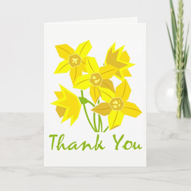 Tarjeta de agradecimiento Daffodil (Anverso)