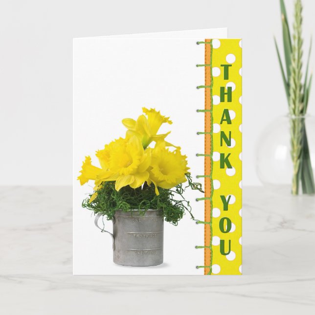 Tarjeta De Agradecimiento Daffodil Bouquet gracias (Anverso)