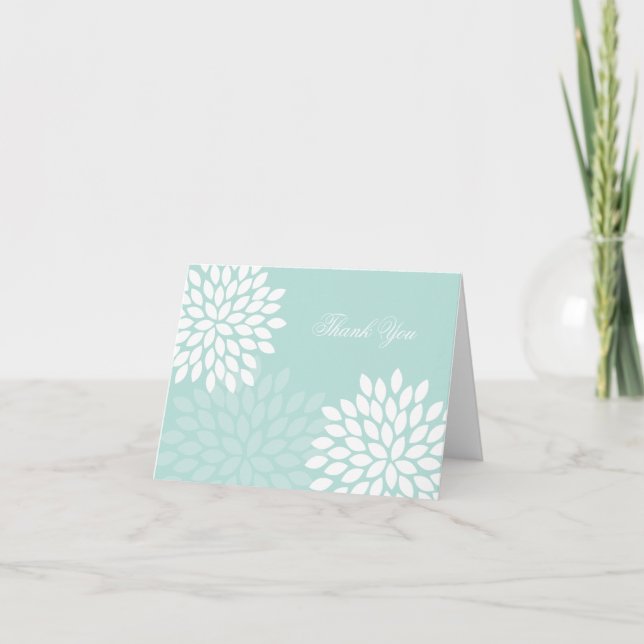 Tarjeta De Agradecimiento Dahlias Boda (Anverso)