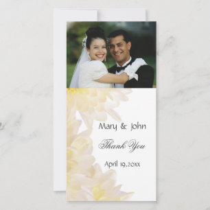 Tarjeta De Agradecimiento Dahlias Boda Gracias