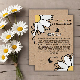 Tarjeta De Agradecimiento Dainty Daisy Minimalista Craft Baby Shower