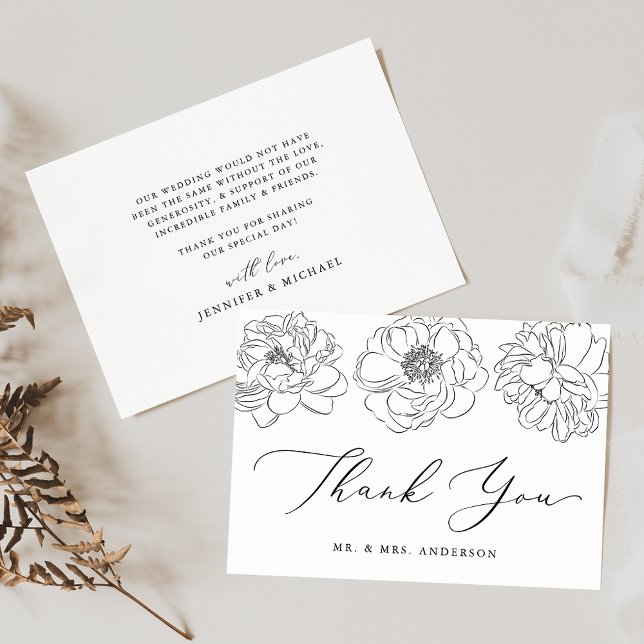 Tarjeta De Agradecimiento Dainty Floral Boda (Subido por el creador)