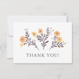 Tarjeta De Agradecimiento Dainty Florals Elegant Personalizado Minimalista