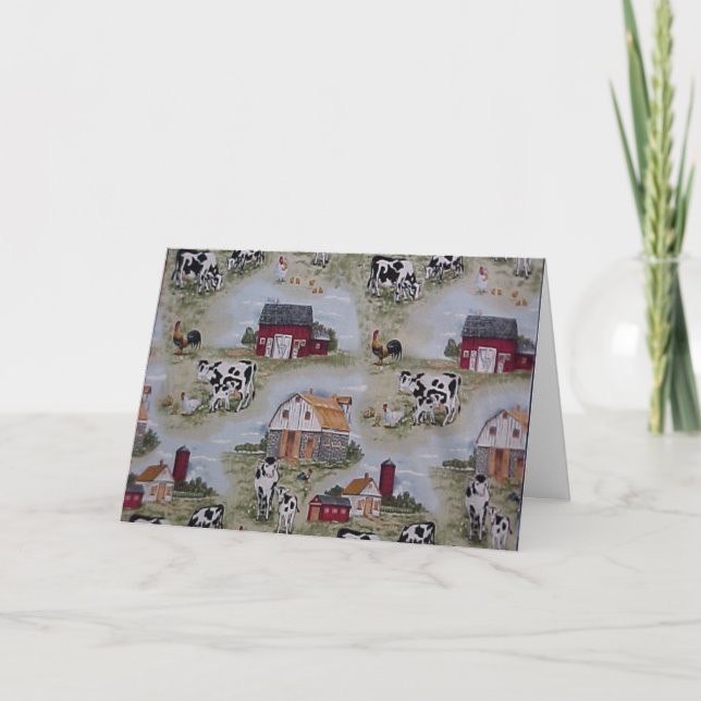 Tarjeta De Agradecimiento Dairy Farm Cows Holiday/Gracias/Tarjeta de felicit (Anverso)