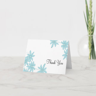 Tarjeta De Agradecimiento Daisias Azules Ligeras Bridesmaid Gracias