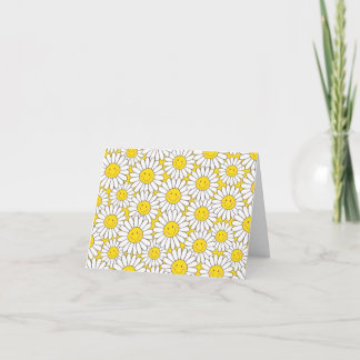 Tarjeta De Agradecimiento Daisies blancos sonrientes Gracias