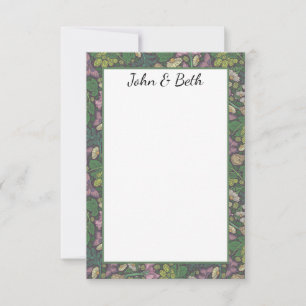 Tarjeta De Agradecimiento Daisies Blancos Victorianos Jardín de Mariposas Pú