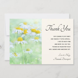 Tarjeta De Agradecimiento Daisies de bonito en una fotografía de campo