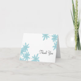 Tarjeta De Agradecimiento Daisies de color azul claro Gracias