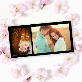 Tarjeta De Agradecimiento Daisies rosados y Bodas de Cowboy Boots Gracias