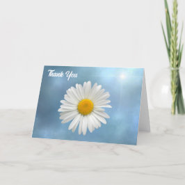 Tarjeta De Agradecimiento Daisy blanco alegre