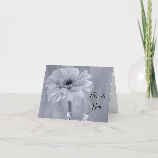 Tarjeta De Agradecimiento Daisy Bridesmaid De Tintado Azul Gracias (Anverso)