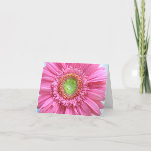 Tarjeta De Agradecimiento Daisy gerbera rosada
