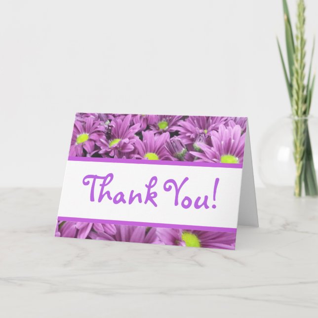 Tarjeta De Agradecimiento Daisy Gracias Cartas (Anverso)