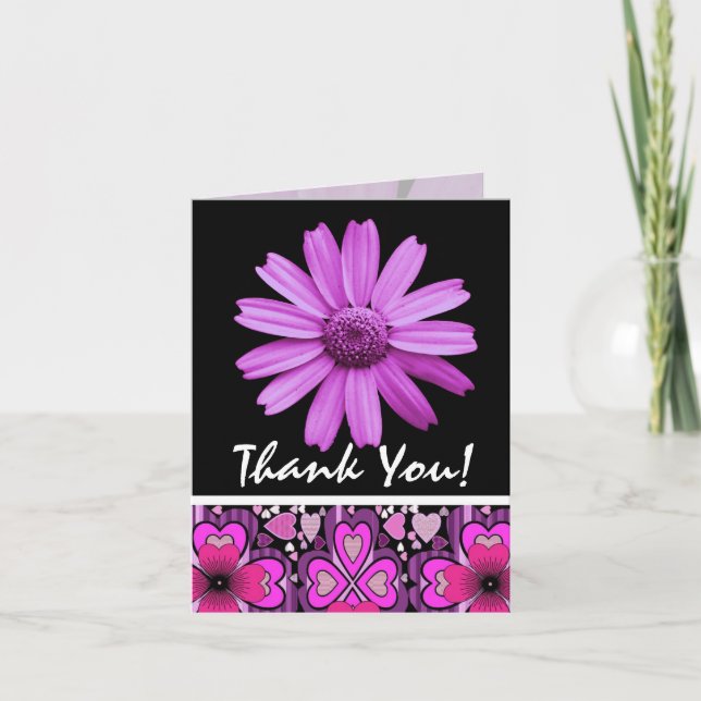 Tarjeta De Agradecimiento Daisy Gracias Notecard (Anverso)