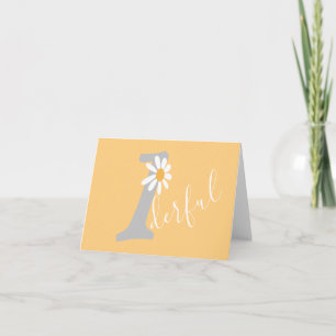 Tarjeta De Agradecimiento Daisy Hippie Bebé Primer Cumpleaños Maravilloso