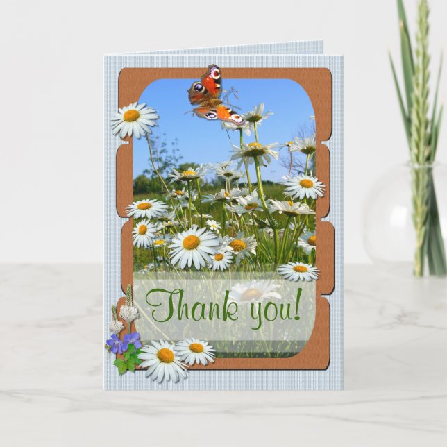 Tarjeta De Agradecimiento DAISY MEADOW ~ Card (Anverso)