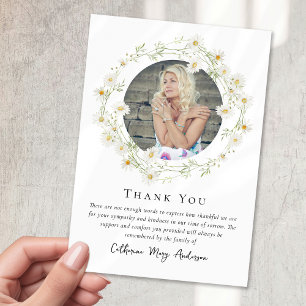 Tarjeta De Agradecimiento Daisy Photo Bereavement Sympathy Memorial