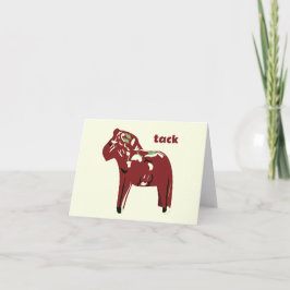 Tarjeta De Agradecimiento Dala Horse Sueco Gracias