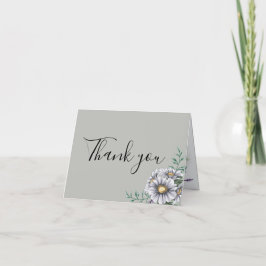 Tarjeta De Agradecimiento Dalia de Acuarela Púrpura Gracias