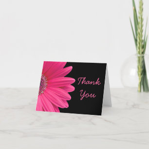 Tarjeta De Agradecimiento Dalia de Gerbera (Gerber) Rosa Caliente Gracias