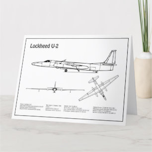 Tarjeta De Agradecimiento Dama de Dragón U-2 - Planes de Blueprint de avión 