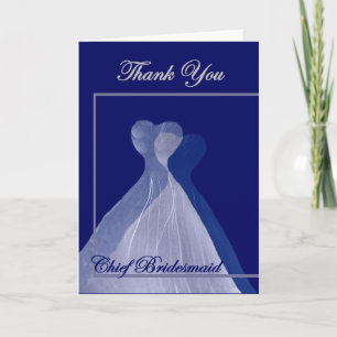 Tarjeta De Agradecimiento Dama de Honor de Boda GRACIAS