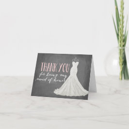 Tarjeta De Agradecimiento Dama De Honor Gracias | Dama de honor