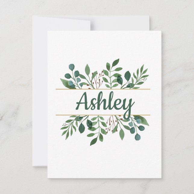 Tarjeta De Agradecimiento Dama de honor personalizada (Anverso)