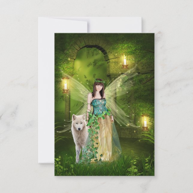 Tarjeta De Agradecimiento Dama de los lobos (Anverso)