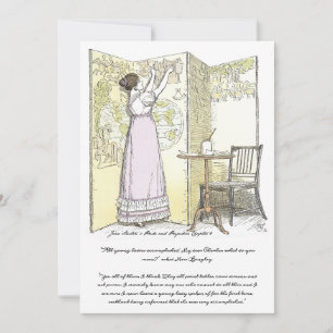 Tarjeta De Agradecimiento Damas Acabadas, Jane Austen Orgullo y Prejuicio