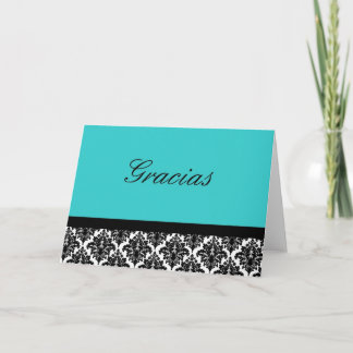 Tarjeta De Agradecimiento Damasco de Gracias
