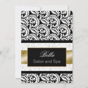 Tarjeta De Agradecimiento damasco de oro Business Gracias Cards