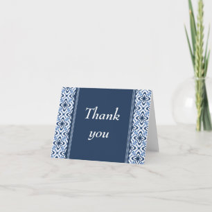 Tarjeta de agradecimiento Damask simplemente deslu